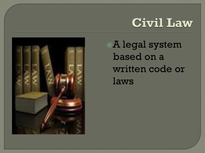 What is civil law system