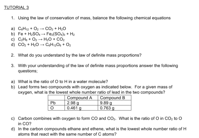 A balanced chemical reaction obeys the law of responses