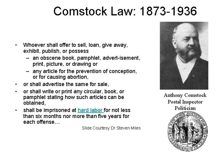 What was the comstock law