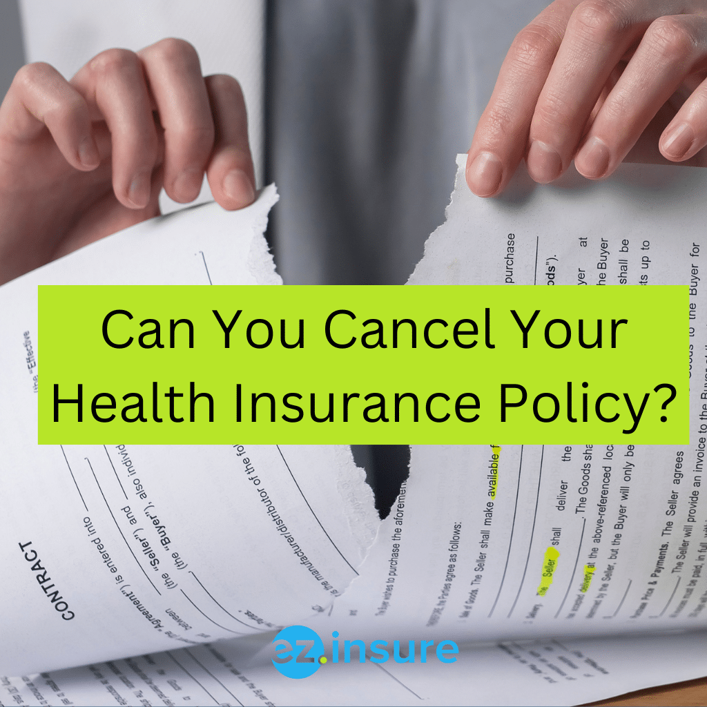 Can you cancel health insurance at anytime