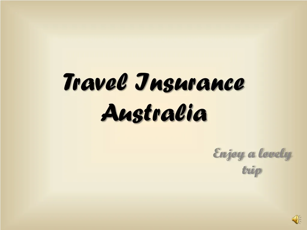 Insurance for travel in australia